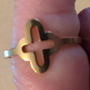 Elegant Gold Stainless Steel Women's Ring